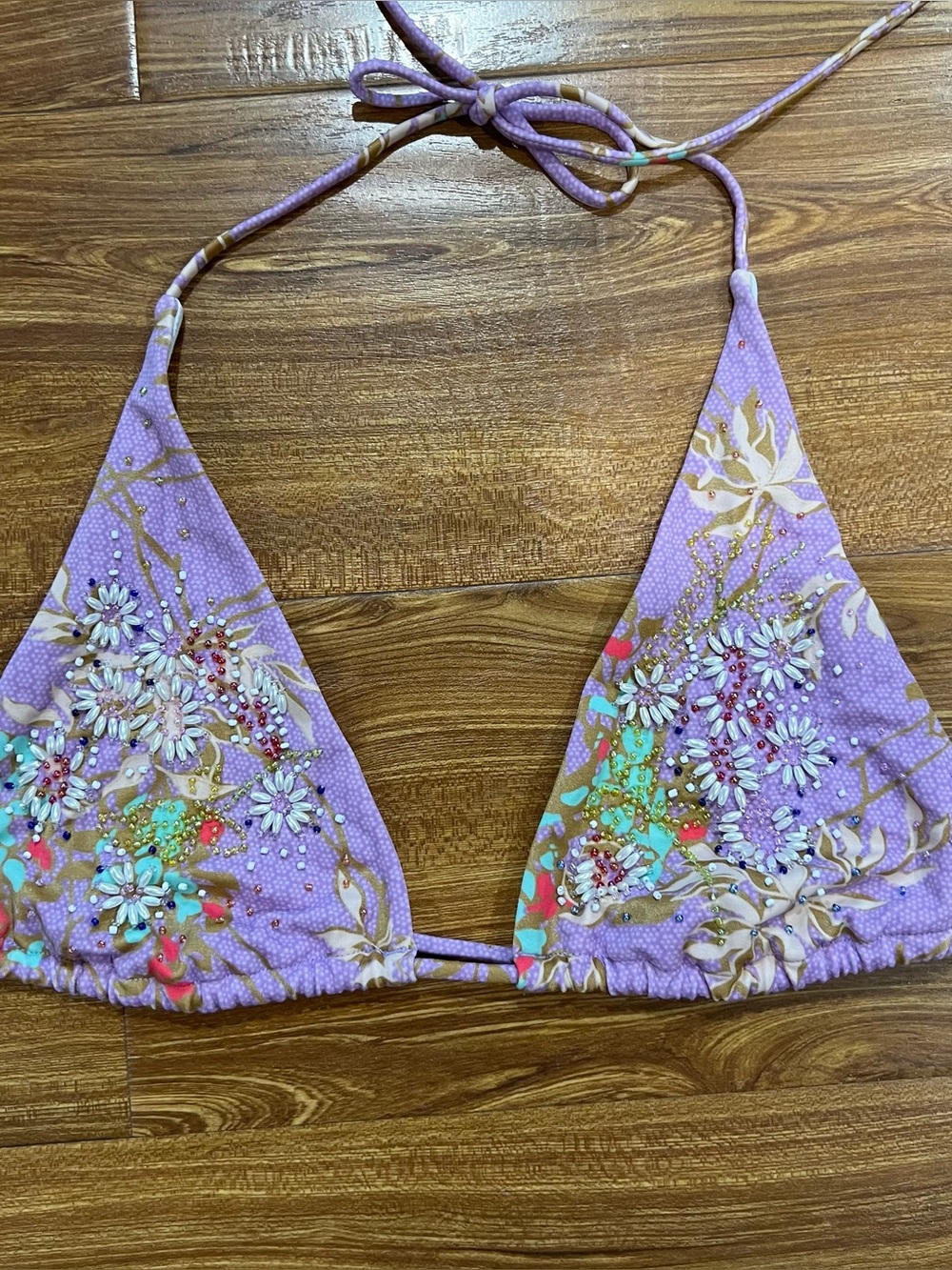 Victoria’s Secret Beaded Bikini Top and  Sarong - Picture 4 of 6